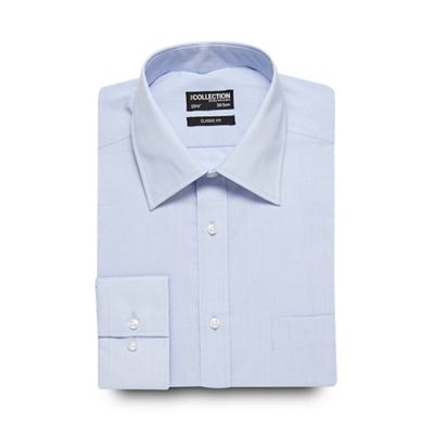 The Collection Light blue puppytooth print formal shirt